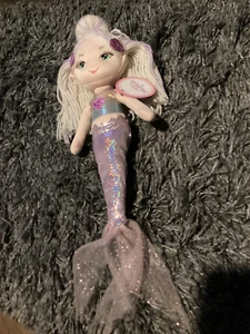 BNWT New With Snuggles Mermaid Doll Soft Toy - 39cm Tall - Purple - Picture 1 of 5