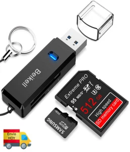 LECTOR TARJETAS USB 3.0 MICRO SD SDXC SDHC MMC MS LED INDICADOR Windows Mac OS - Imagen 1 de 1