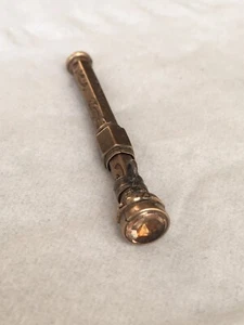 Antiguo lápiz mecánico dorado siglo 1800 joyas excelente estado - Imagen 1 de 7