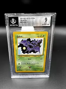 2001 Pokemon NEO REVELATION 1ST EDITION ZUBAT 59/75 BGS 9 - Picture 1 of 2