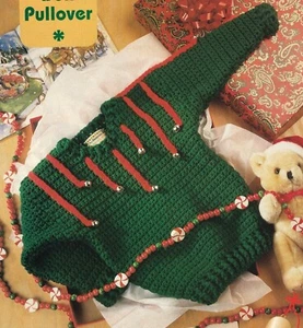 CHRISTMAS Child's Jingle Bell Pullover/Crochet Pattern INSTRUCTIONS ONLY - Picture 1 of 1