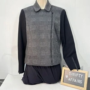Vince Camuto Moto Jacket Biker Glen Plaid  Small - Bild 1 von 14