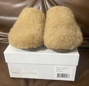 JENNI KAYNE NEU MIT ETIKETT SHEARLING MOC CLOG SLIPPER NATUR BEIGE SLIDES 39 / US 9 - Bild 1 von 8