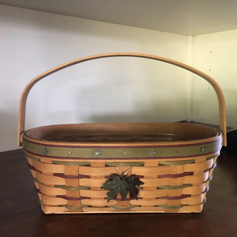 LONGABERGER 2004 HERITAGE DAYS BASKET, Protector Tie on Fall Autumn Cover