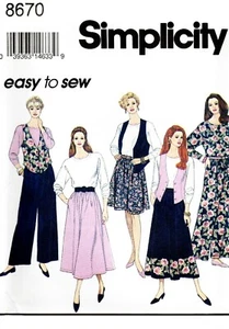 1993 Rock Hose Trägertop Schnittmuster Sie wählen Größe 6-22 Simplicity 8670 OOP - Bild 1 von 3