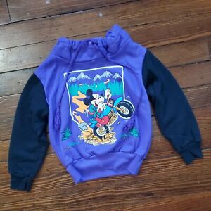 size 3 Toddler boys vtg 90s Disney Mickey for Kids Dirt Bike Sweatshirt 2f715p