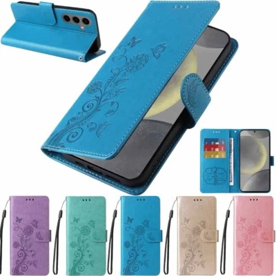 For Samsung S24 S23 S22 S21 S20 S10 S9+ Magnetic Flip Wallet Leather Case Cover - Image 1 of 4