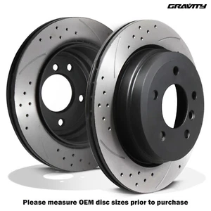 DISCOS DE FRENO TRASEROS PERFORADOS RANURADOS 300MM BMW SERIE 1 E81 E87 120D 130I 04-12 - Imagen 1 de 9