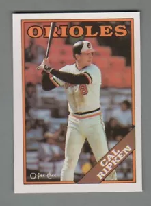 Tarjeta de error O-Pee-Chee 1988 (OPC) Cal Ripken Jr. espalda en blanco - Imagen 1 de 2