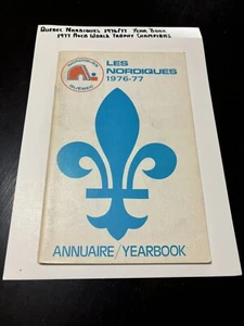 1976-77 Quebec Nordiques WHA Yearbook 1977 Avco World Trophy Champions - Picture 1 of 16
