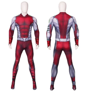 Red Titans 4 Beast Boy Cosplay Costume Superhero Zentai Jumpsuit Suit Halloween - Picture 1 of 21