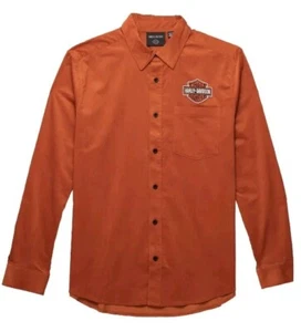 Harley Davidson Men's Button Up Corduroy Shirt Authentic size L - Picture 1 of 8