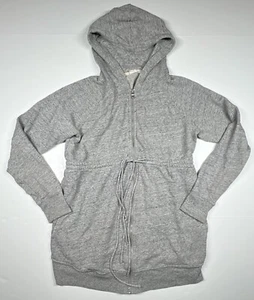 Chaqueta con Capucha Gap Maternity Pequeña Gris Cremallera Cintura Ajustada Cordón - Imagen 1 de 7