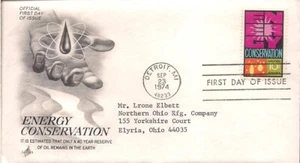 #1527 Energy Conservation FDC- Artcraft- Flintkote- Promotional, Advertising FDC - Picture 1 of 2