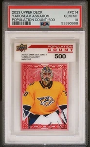 Yaroslav Askarov - 23-24 Upper Deck Series 1 - Population Count 500 - PSA 10 - Picture 1 of 2