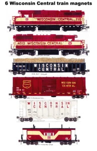 6 imanes Wisconsin Central Train Andy Fletcher - Imagen 1 de 1
