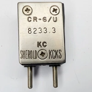 Radioaficionado Sherold 8233,3 KC KHz FT-243 Cristal CR-6/U Militar Kansas City 6P - Imagen 1 de 3