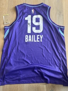 Camiseta deportiva autografiada por Ace Bailey de Utah Jazz certificado de autenticidad PSA RARA - Imagen 1 de 2