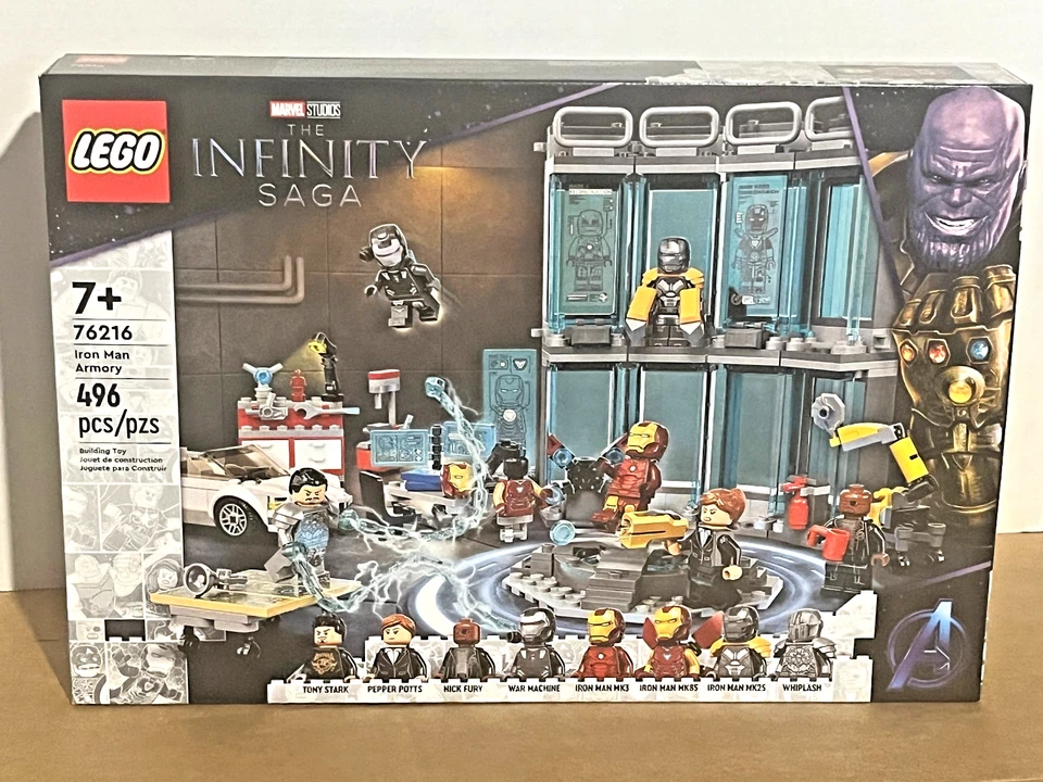 LEGO Marvel: Iron Man Armoury (76216). Nuevo en caja precintada. Retirado. Foto 1 de 2