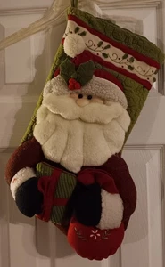 Medias de Navidad de Papá Noel 3D tamaño completo vintage con rodamientos regalos - Imagen 1 de 4