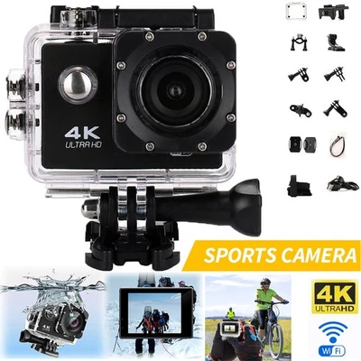 4K Action Camera Sport Video Underwater Waterproof Camera Wifi Remote For Go Pro - Image 1 of 4