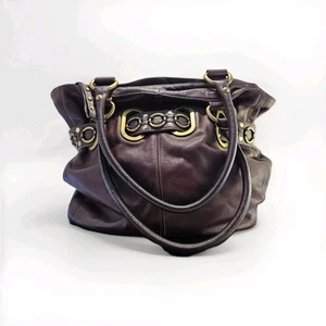 Bolso Hobo Scarlett Blake Slouchy, Cuero Borgoña, Cartera, Bolso de Mano, Dorado Cepillado - Imagen 1 de 12