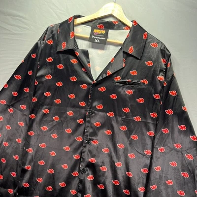 Naruto Hypland Shirt Mens XL Lucky Cloud Pattern Hawaiian Camp Anime Vintage Y2K - Image 1 of 4