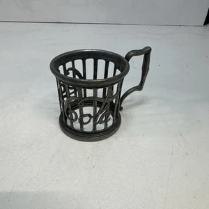 Vintage Coca Cola Glass Metal Holder - Picture 1 of 6