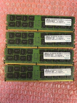 4x 16GB PC4-17000R Micron MTA36ASF2G72PZ-2G1A2KK Registered ECC RAM - Image 1 of 4