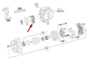 Mercedes-Benz S W221 Lichtmaschinengürtelscheibe A1371550415 Neue Echt - Picture 1 of 2