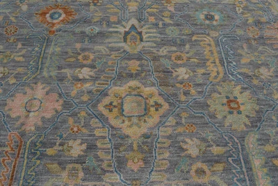 10 x 14'2 Elegant Turkish Oushak Design Handmade Oriental Carpet Wool Area Rug - Image 1 of 4