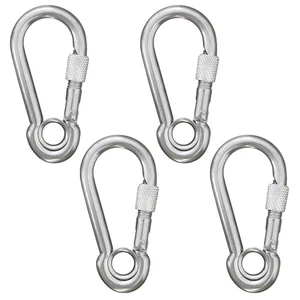 Snap Hook with Thimble Eye & Barrel Lock, 3-1/8 inches (4-Pack) FO455-M4 - Picture 1 of 2