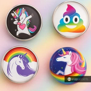 Unicorn Rainbow Snap Jewelry Ginger Charm Colorful 18MM 20MM Snap Charm Button - Bild 1 von 12