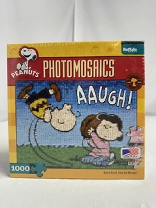 Peanuts Photomosaics Jigsaw Puzzle & Poster 1000 Pc. Charlie Brown Lucy SEALED - Picture 1 of 6