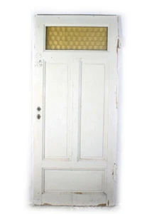 alte Holztür Tür Holz Kassettentür Oberlicht Glas rechts 214,5 x 93 x 3cm - Bild 1 von 12