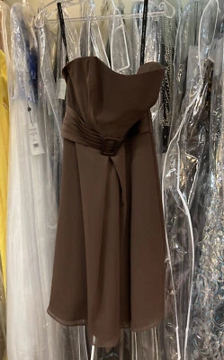 (Espresso Brown) Alfred Angelo Size 12 Women’s Short Formal Dress - Image 1 of 3