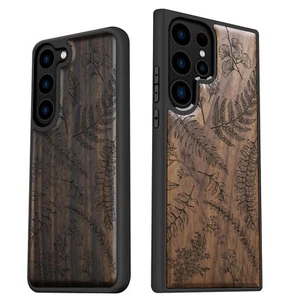 Funda de madera para teléfono Samsung Galaxy S24 S23 Ultra S22 S21 Plus FE Note20 5G cubierta - Imagen 1 de 12