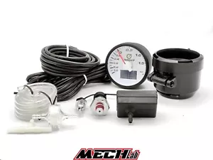 manometro 4 in 1 turbo temperatura e pressione olio 60mm bianco depo aem - Foto 1 di 2
