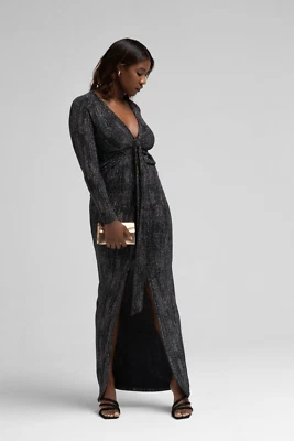 NWT woman’s MARCIANO glittery THE PARIS EVENING maxi front slit DRESS sz xs - Image 1 of 4