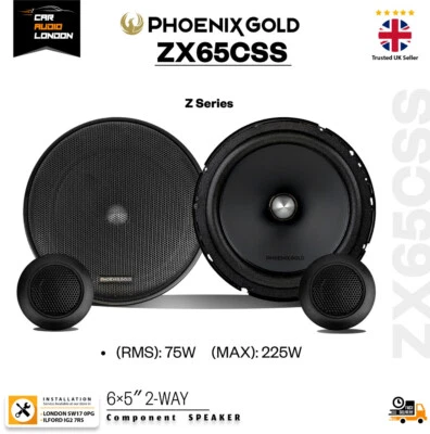 Phoenix Gold ZX65CSS 6.5" 2-Way Component Car Speakers 225W Max, 75W RMS - Image 1 of 4