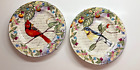 AMERICAN ATELIER Morning Song 5071 -Bird Plates with wall mounts Lot of 2