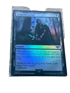 MTG FOIL Bitter Downfall – The Lord of the Rings Card # 077 - Picture 1 of 2