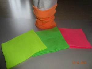 SCALDACOLLO/FASCIA personalizzata 90% Poliestere 10% Ly Colore GIALLO FLUO cm.24 - Foto 1 di 1