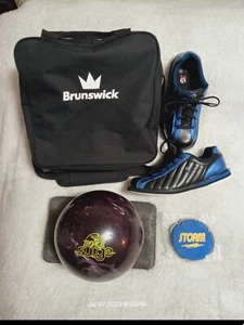 Made In USA - STORM BOWLING - TROPICAL SURGE DEEP PURPLE - CHROME PEARL - 10lb - Picture 1 of 21