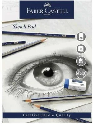 FABER-CASTELL Faber Castell A5 Creative Studio Sketch Pad 100gsm 50 Sheets