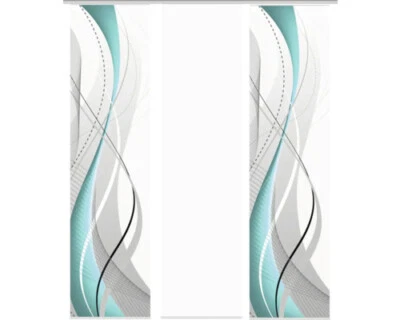 Schiebegardine 3er-Set Wuxi petrol 60x245 cm - Bild 1 von 4