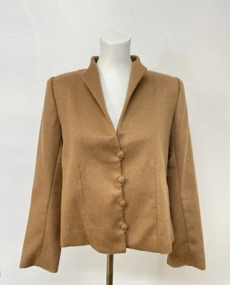 LANART 100%  Baby Alpaca Jacket Button-Up Long Sleeve Lined Soft Blazer Women M - Image 1 of 4