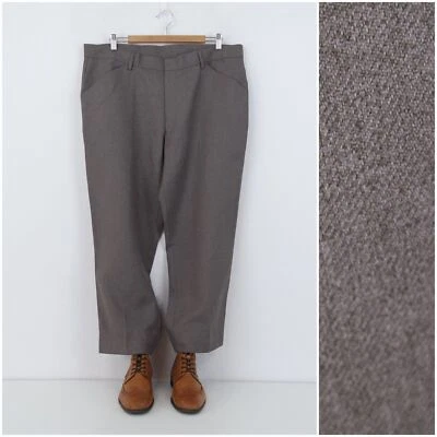 Mens Trousers 39 Waist 25.5 Leg FARAH Dress Suit Office Brown Pants Slacks - Image 1 of 4