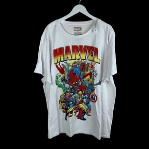 NEW Marvel T-Shirt White Graphic Tee Short Sleeve White Size 3X - Picture 1 of 7
