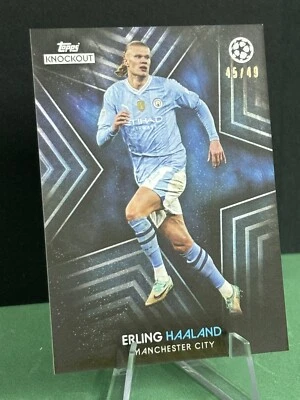 Erling Haaland Parallel /49 Topps Knockout 2024 Manchester City - Imagen 1 de 3